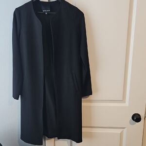 Chic Black Long Coat/Duster/Cardigan
